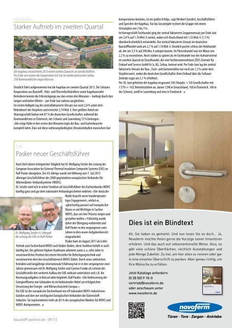 Das Fachmagazin für Handel und Handwerk September 2013