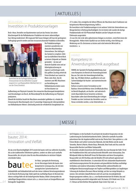 Das Fachmagazin für Handel und Handwerk September 2013