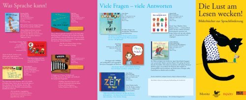 Bilderbücher ohne Worte Mit Sprache spielen - Moritz Verlag