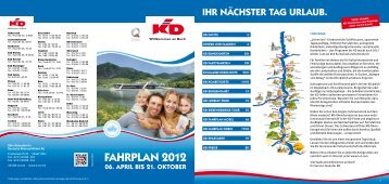 FahrPlan 2012 - KD - Köln-Düsseldorfer Rheinschiffahrt