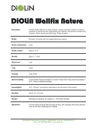 technical data sheet - DiOLiN AG