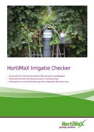 HortiMaX Irrigatie Checker - gvz-rossat ag/sa