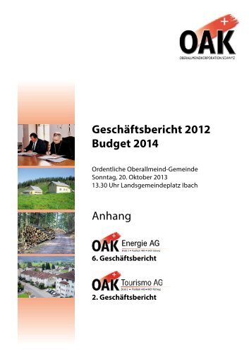 Jahresbericht - OAK Oberallmeindkorporation Schwyz