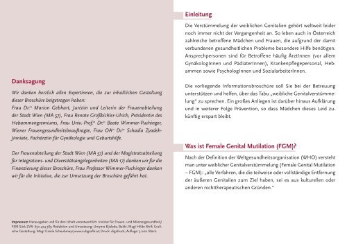 Female Genital Mutilation (FGM) – Weibliche ... - bei FEM