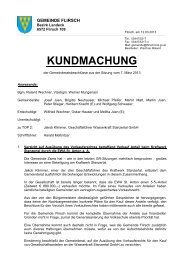 KUNDMACHUNG - Gemeinde Flirsch