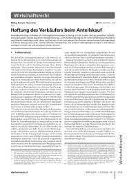 Haftung des Verkäufers beim Anteilskauf - Fellner Wratzfeld & Partner