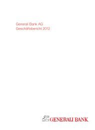 Generali Bank AG Geschäftsbericht 2012