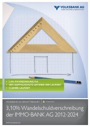 3,10% Wandelschuldverschreibung der IMMO-BANK AG 2012-2024