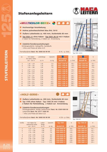 Stufenleitern - HAGO