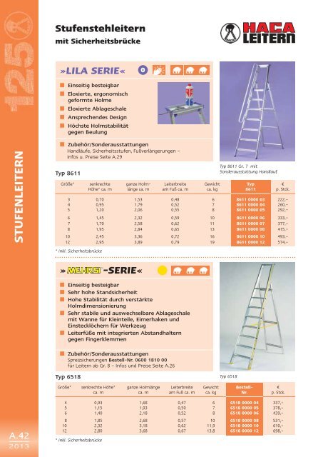Stufenleitern - HAGO