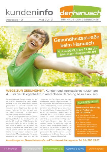 hanusch kundeninfo | Ausgabe 12, Mai 2013 - der Hanusch