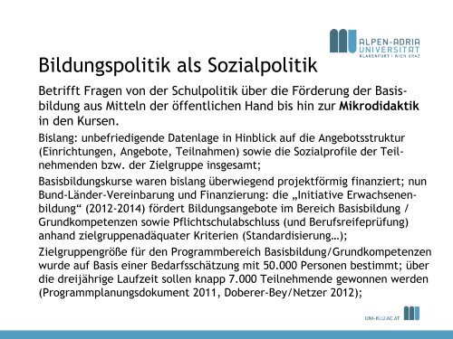 Vitale Teilhabe – Kennzeichen gelingender Basisbildung? - ISOP