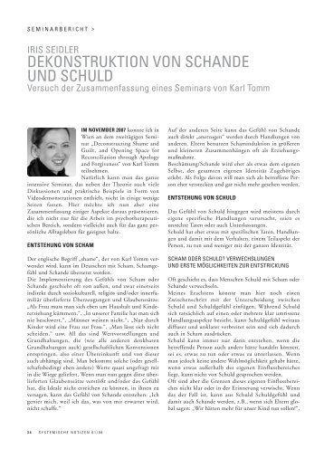 dekonstruktion von schande und schuld - Lehranstalt für ...