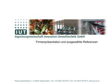 Firmenpräsentation mit ausgewählten Projektprofilen (8,4 MB) - IUT