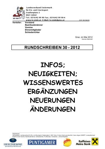 Rundschreiben - Landesverband Steiermark für Eis- und Stocksport