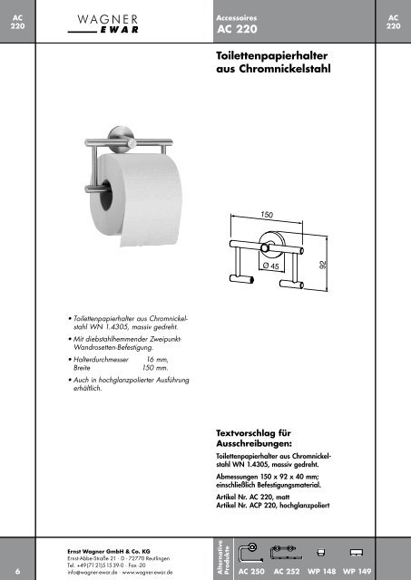 AC 211 Aschenbecher aus Chromnickel stahl