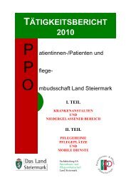 TÃTIGKEITSBERICHT 2010 - Gesundheitsserver - Land Steiermark