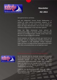 Newsletter 05/ 2011 - Infinity Racing