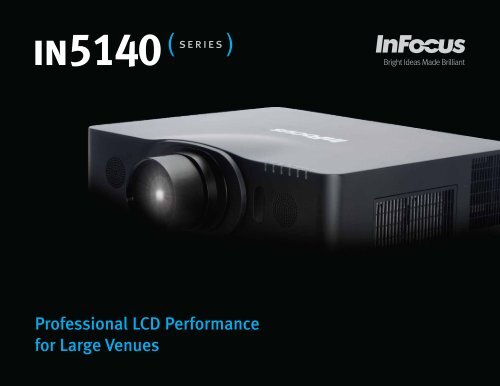 Datasheet for the InFocus IN5142, IN5144 and IN5145 Projectors