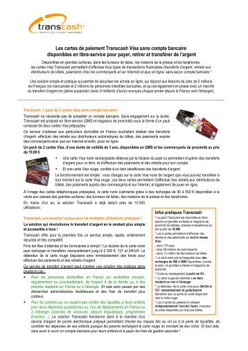 Carte coupons trans-cash