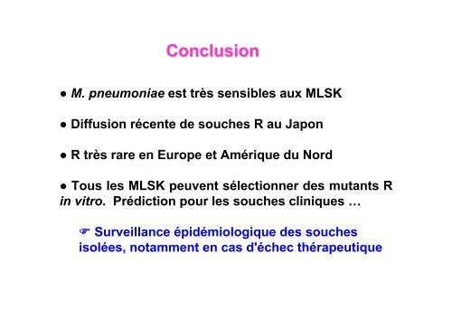 Mycoplasma pneumoniae et antibiotiques : apparition ... - Infectiologie