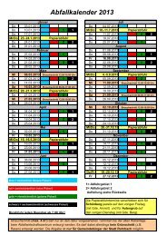 Abfallkalender 2013 - Rohrbach