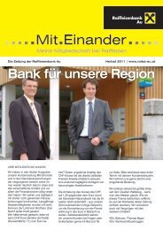 Ausgabe Herbst 2011 - Raiffeisenbank Au