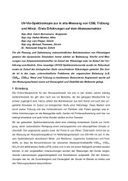 UV-Vis-Spektroskopie zur in situ-Messung von CSB, Trübung und ...