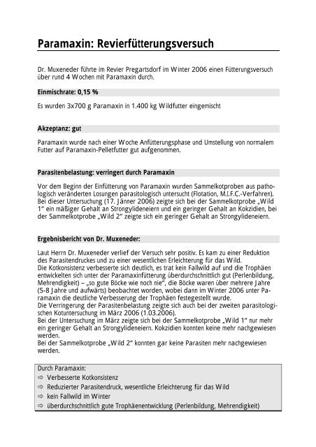 Versuchsbericht Paramaxin.pdf - SOLAN