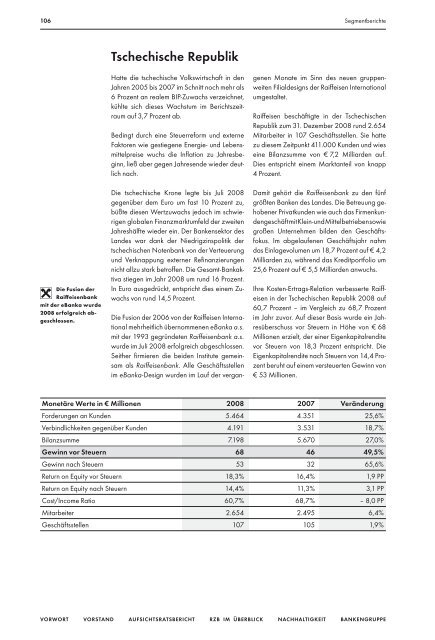 Geschäftsbericht - Raiffeisen Zentralbank Österreich AG