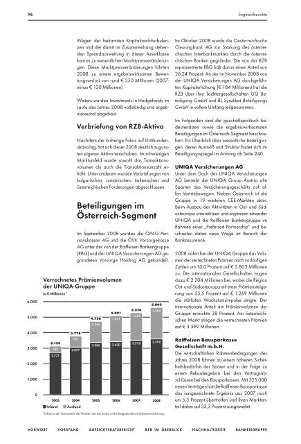 Geschäftsbericht - Raiffeisen Zentralbank Österreich AG