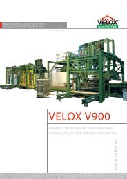 Folder Lizenzverkauf Anlage V900 - VELOX Bausysteme