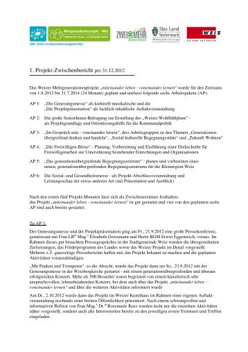 1 Zwischenbericht per 31-12-2012 - Weiz