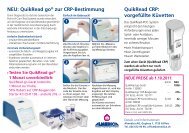 QuikRead CRP: vorgefüllte Küvetten NEU: QuikRead go ... - Almedica