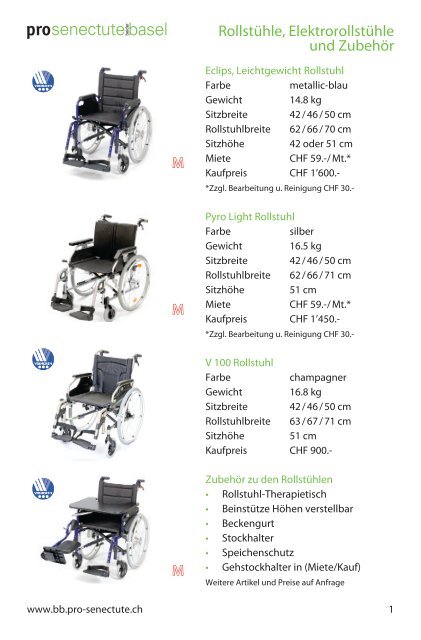 Rollstühle, Elektrorollstühle und Zubehör