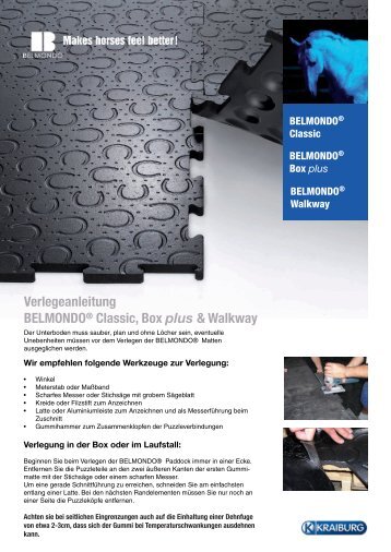 Verlegeanleitung BELMONDO® Classic, Box ... - und Agrotech AG