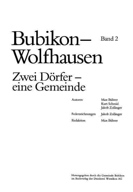 Gemeinden entstehen - Gemeinde Bubikon online