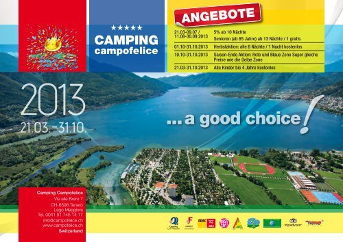 Camping Preisliste - campofelice