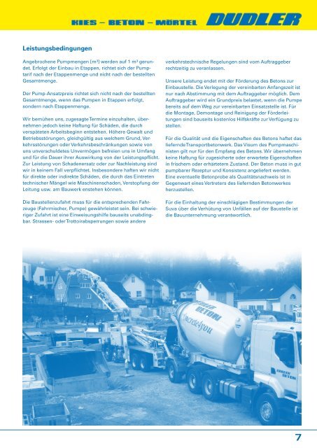 Komplettpreisliste 2013 - Dudler Beton