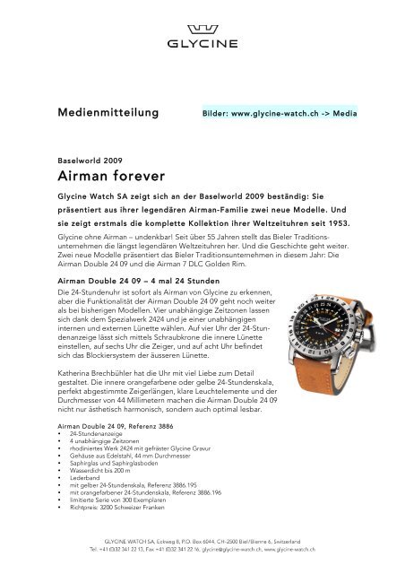 Airman forever - Glycine Watch SA