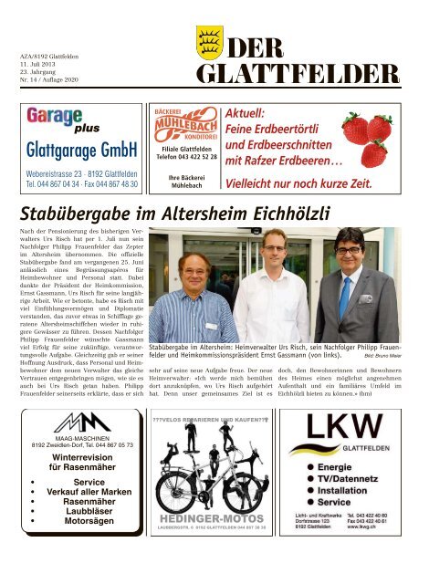 vom 11. Juli 2013 [PDF, 2.00 MB] - Glattfelden