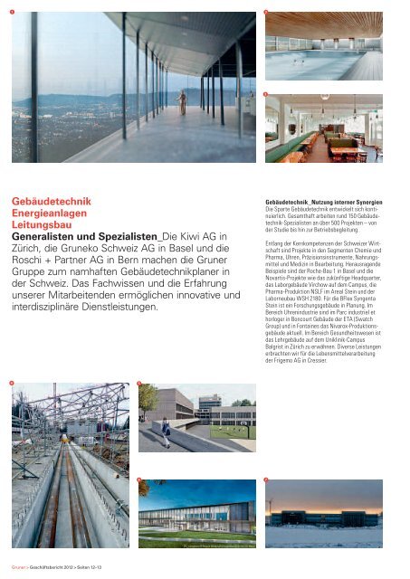 Geschäftsbericht 2012 der Gruner Gruppe zum Download - Gruner AG