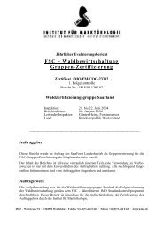 FSC – Waldbewirtschaftung Gruppen-Zertifizierung - IMO