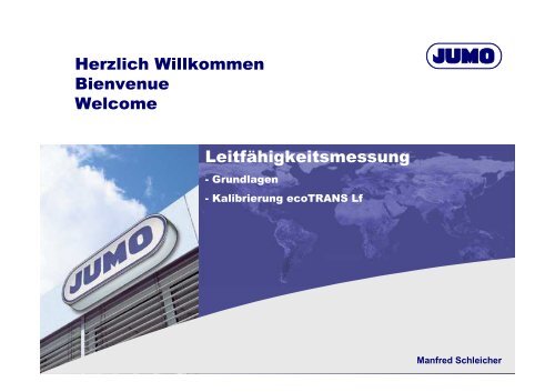 Informationen zur Leitfähigkeitsmessung und Kalibrierung ... - jumo.ch