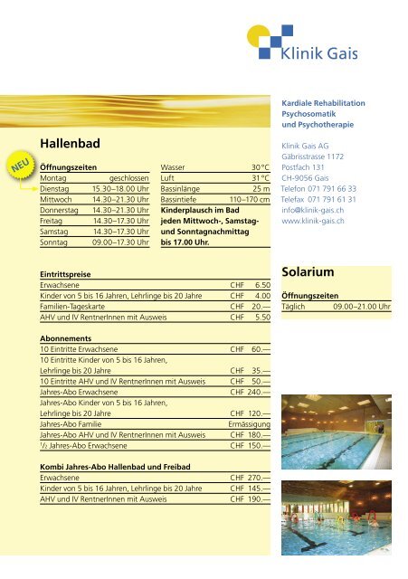 2013 Hallenbad web - Klinik Gais