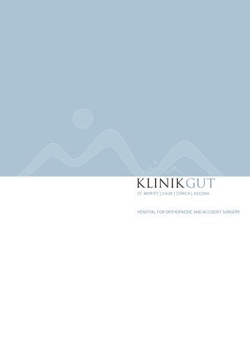 Corporate image brochure in digital format - Klinik Gut St. Moritz