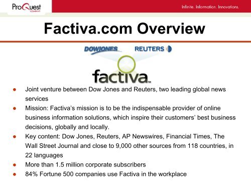 Factiva.com - Global business and news services. The right content ...