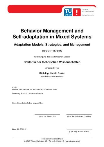 Behavior Management and Self-adaptation in Mixed Systems