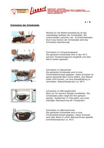 Temperieren der Schokolade