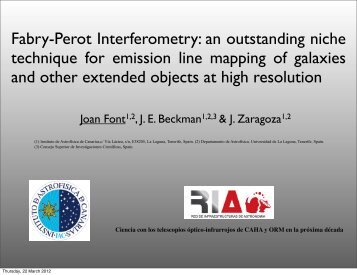 Fabry-Perot Interferometry: an outstanding niche technique for ...